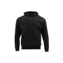 Black Unisex Basic Plain Hoodie(黑色男女皆宜的普通卫衣)
