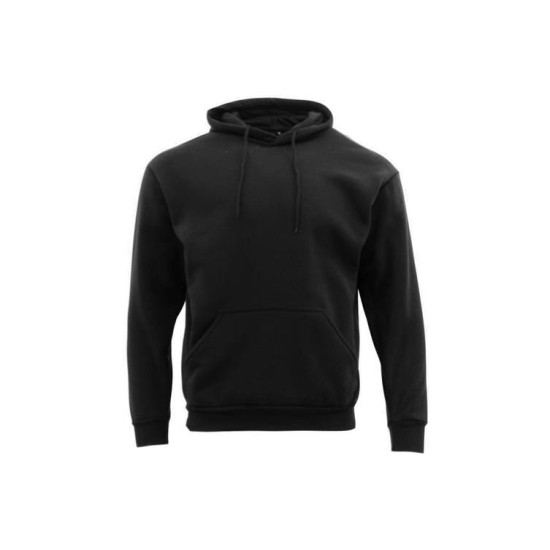 Black Unisex Basic Plain Hoodie(黑色男女皆宜的普通卫衣)
