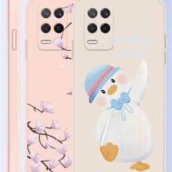  OPPO K9x 5G Phone Case PGCM10 All Inclusive Anti-Drop Protection Case Men's and Women's Cartoon Silicone Matte Soft Case Lavender Gray - Lanting Beauty + Hand Strap OPPO K9x 5G
