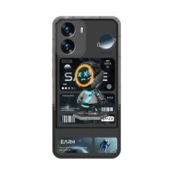 vivoiqooz7 phone case silicone iqooz7x new protective case with invisible bracket anti-drop full cover soft shell straight side men's and women's creative iQOOZ7x [transparent white-orange tide brand astronaut] clamshell bracket