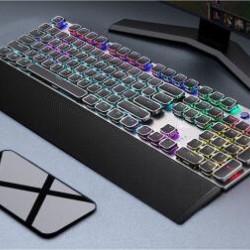 Tarantula (AULA) F2088 Mechanical Keyboard Wired Gaming Keyboard Multi-function knob 104-key Magic Backlit Keyboard Macro Programming Computer Keyboard Blue Axis Elite Edition