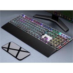 Tarantula (AULA) F2088 Mechanical Keyboard Wired Gaming Keyboard Multi-function knob 104-key Magic Backlit Keyboard Macro Programming Computer Keyboard Blue Axis Elite Edition