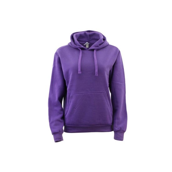 Purple Unisex Basic Plain Hoodie(紫色男女皆宜的普通卫衣)