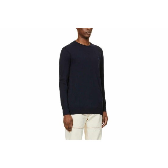 Ralph Lauren Men's Slim Fit Crewneck Long Sleeve Sweater Top Hunter Navy(拉尔夫劳伦男士修身合身圆领长袖毛衣顶级猎人海军)