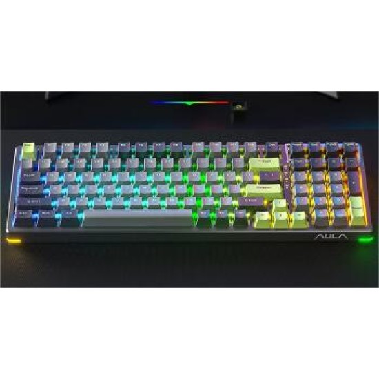 Tarantula (AULA) F98 mechanical keyboard wireless 2.4G/wired/Bluetooth triple mode Customized RGB hot-swappable 98 gaming gaming keyboards Summer Blue Tide